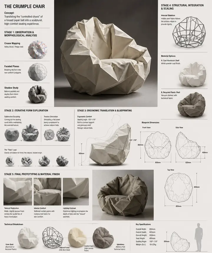 Crumple Chair Concept Board
