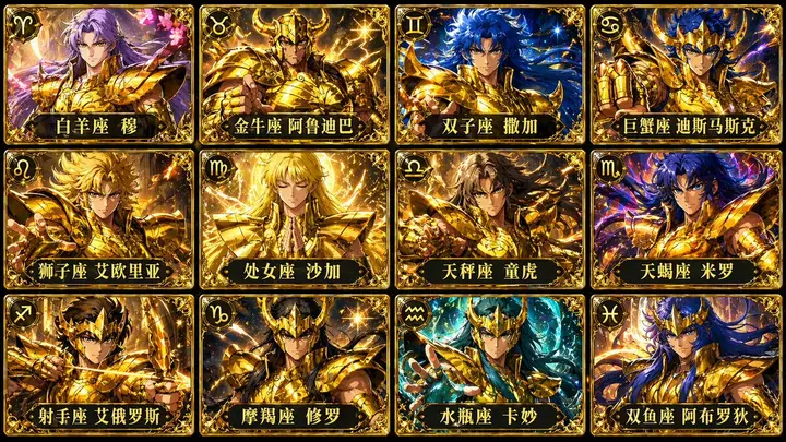 Gold Saints Card Grid Variant, made with Kromoss AI