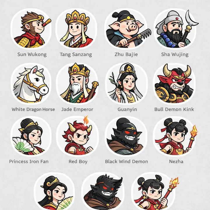 Mythology Avatar Grid, made with Kromoss AI