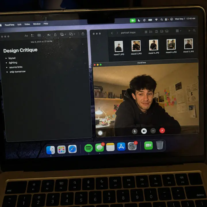 Phone Photo of FaceTime Laptop Screen