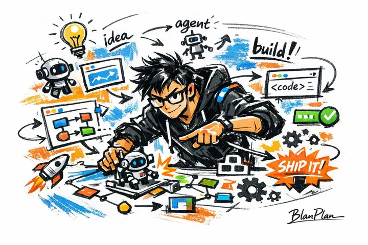 Powerful Builder Graffiti Sketch, made with Kromoss AI